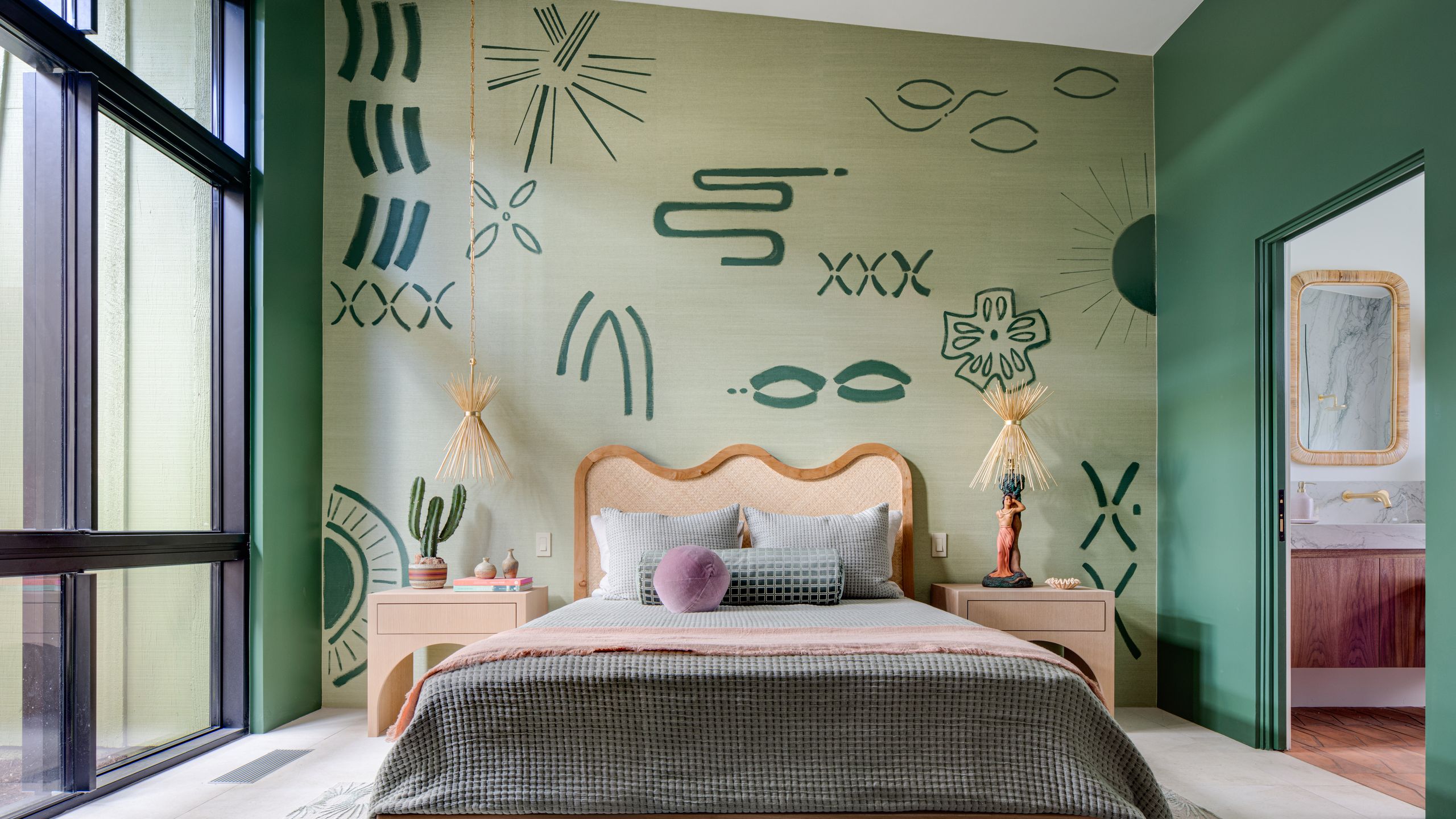 Textured wallpaper in a refined interior